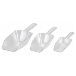 3PZ PALETTA PALETTINE DOSATORI PLASTICA 3 MISURE PER GHIACCIO CEREALI LEGUMI CONFETTI