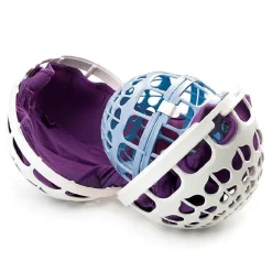 2PZ PALLE SALVA PROTEGGI REGGISENO PLASTICA DOPPIA PALLA LAVATRICE BUCATO LAVAGGIO