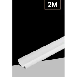 5PZ PROFILO ALLUMINIO LINEA D'ANGOLO CON COPERTURA OPACA PER STRISCIA LED 10MM BIANCO AL-33
