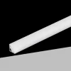 10PZ PROFILO ANGOLARE IN ALLUMINIO PER STRISCIA LED CON COPERTURA BIANCA OPACA 45° AL-24-S