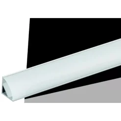 10PZ PROFILO ANGOLARE IN ALLUMINIO PER STRISCIA LED CON COPERTURA BIANCA OPACA 45° AL-24-S