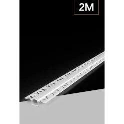 5PZ PROFILO IN ALLUMINIO DA INCASSO PER CARTONGESSO CON COPERTURA BIANCA OPACA 2MT AL-31-S