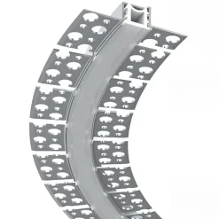 5PZ PROFILO IN ALLUMINIO FLESSIBILE CURVABILE AD INCASSO 1,5MT PER STRIP LED AL-35-S