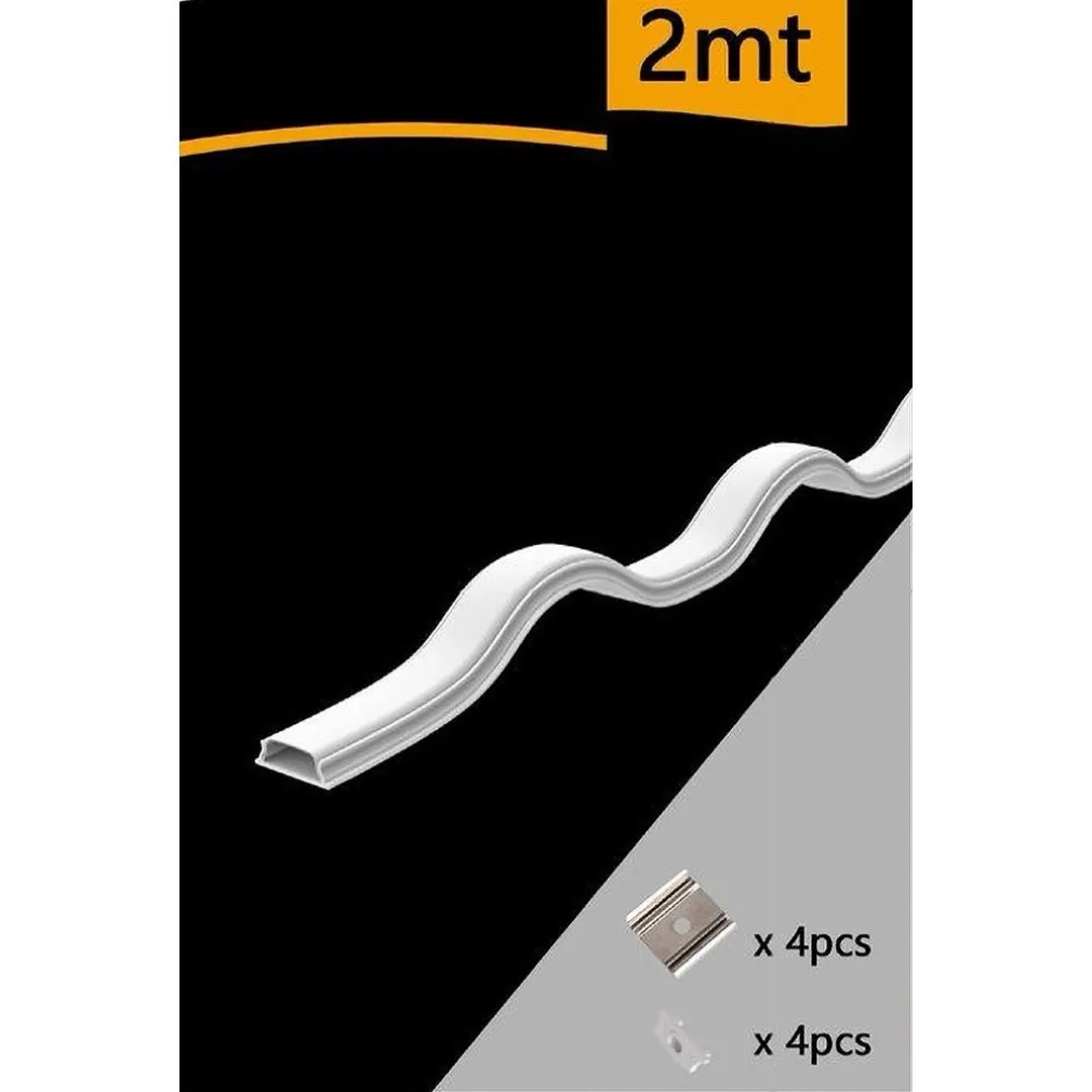 10PZ PROFILO IN ALLUMINIO FLESSIBILE A PLAFONE SEZIONABILE 2MT STRISCIA LED AL19