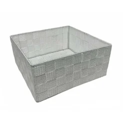 6PZ SCATOLA IN TESSUTO CONTENITORI ORGANIZER BAGNO ARMADIO CASSETTI BIANCO