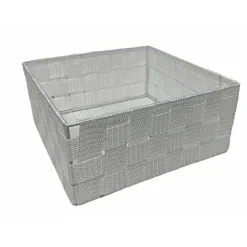 6PZ SCATOLA IN TESSUTO CONTENITORI ORGANIZER BAGNO ARMADIO CASSETTI BIANCO