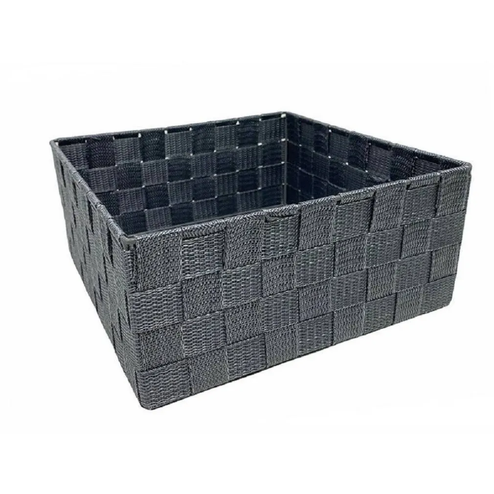 6PZ SCATOLA IN TESSUTO CONTENITORI ORGANIZER BAGNO ARMADIO CASSETTI GRIGIO 79151