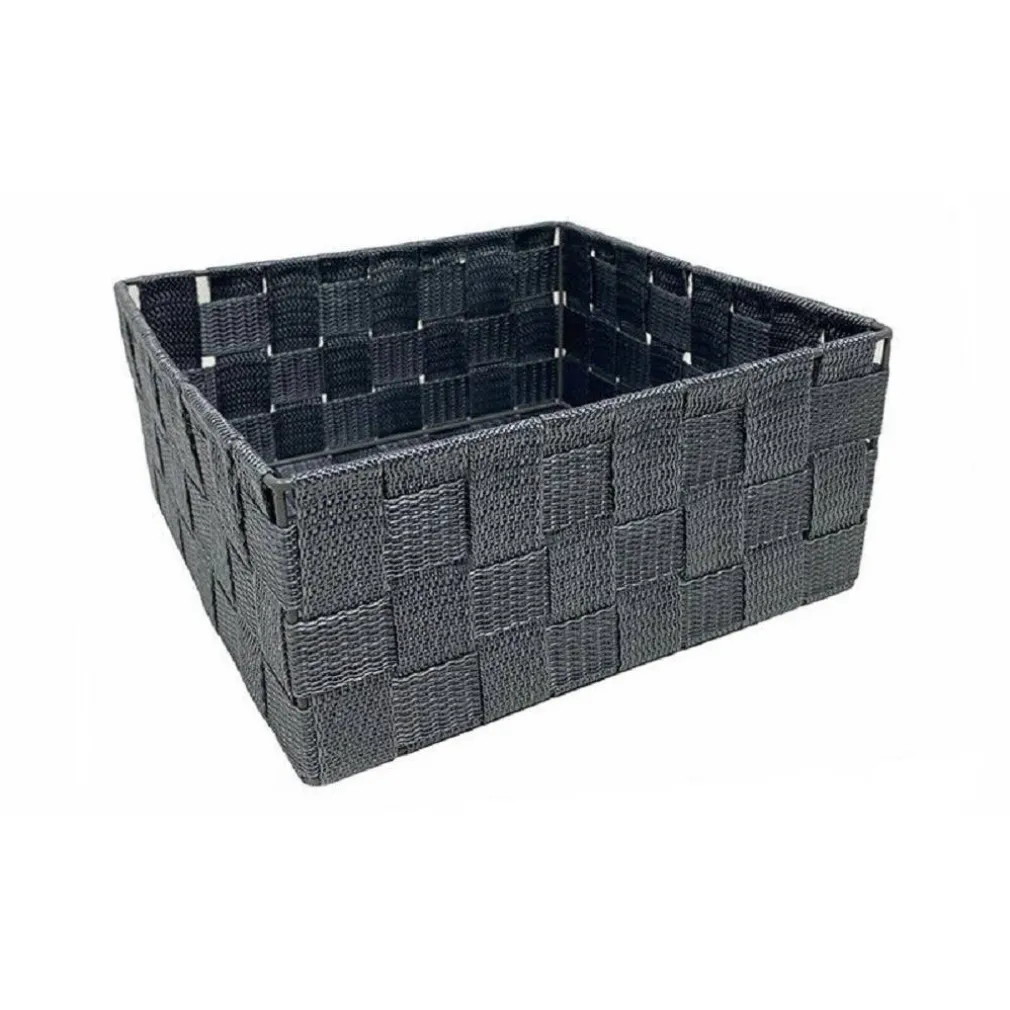 6PZ SCATOLA IN TESSUTO CONTENITORI ORGANIZER BAGNO ARMADIO CASSETTI GRIGIO 79151