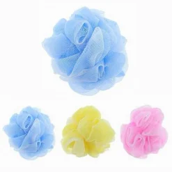 2PZ SPUGNA RETINA PER DOCCIA SPUGNETTA A RETE PELLE CORPO BAGNO COLORI VARI 10682