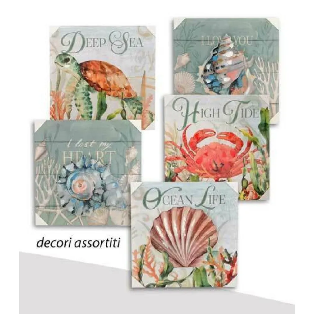 QUADRO QUADRETTO DECORATIVO 60X60X2,5 CM TELA SU LEGNO DELUXE DECORI ASS 806551