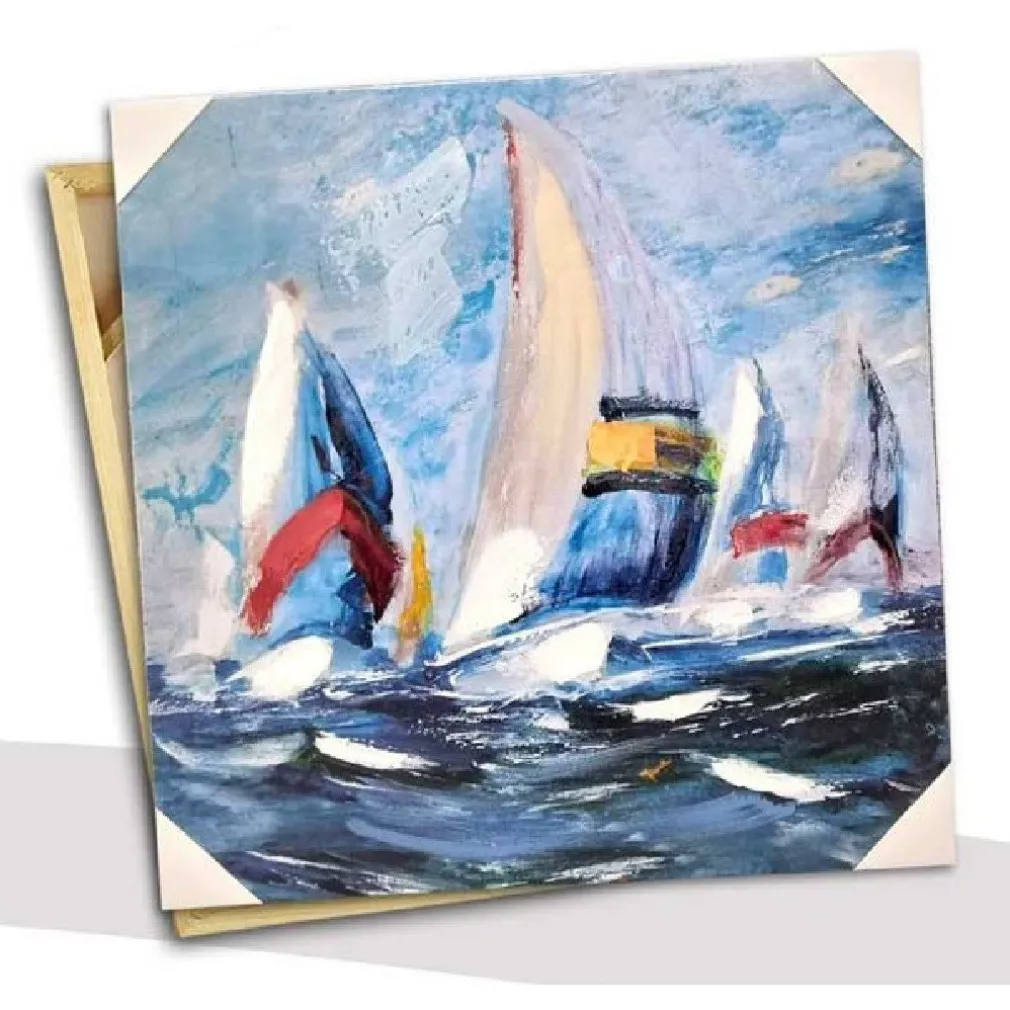 QUADRO QUADRETTO DECORATIVO 60X60X2,5 CM TELA SU LEGNO DELUXE DECORI ASS. 806827