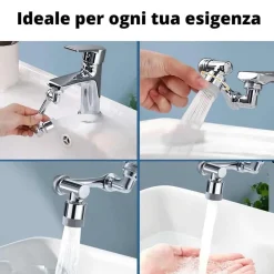 RACCORDO FILTRO ROTANTE RUBINETTO PROLUNGA GIREVOLE 360° AERATORE UNIVERSALE 87998