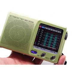 radio portatile 9 banda fm/mw/sw pratica ricevitore + ingresso alimentazione
