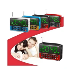 RADIO SVEGLIA CASSA SPEAKER OROLOGIO DIGITALE USB MICRO SD MP3 MULTIMEDIA WS1513