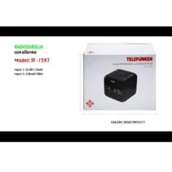 RADIO SVEGLIA DIGITALE CON ALLARME FUNZIONE AM/FM OROLOGIO DISPLAY LED TF-1597
