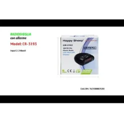 RADIOSVEGLIA CON ALLARME RADIO SVEGLIA FM DISPLAY A LED ROSSI CR-3193 OROLOGIO