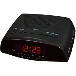 RADIOSVEGLIA DIGITALE RADIO SVEGLIA CR-9905 RADIO PLL FM CON DISPLAY A LED ROSSI