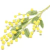 RAMO MIMOSA ARTIFICIALE 6 PEZZI GIALLO FINTE FIORI FESTA DONNA DECORAZIONI