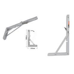 REGGIMENSOLA SUPPORTO STAFFA METALLO PIEGHEVOLE REGOLABILE 30X15CM BIANCO 91289