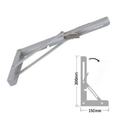 REGGIMENSOLA SUPPORTO STAFFA METALLO PIEGHEVOLE REGOLABILE 30X15CM BIANCO 91289