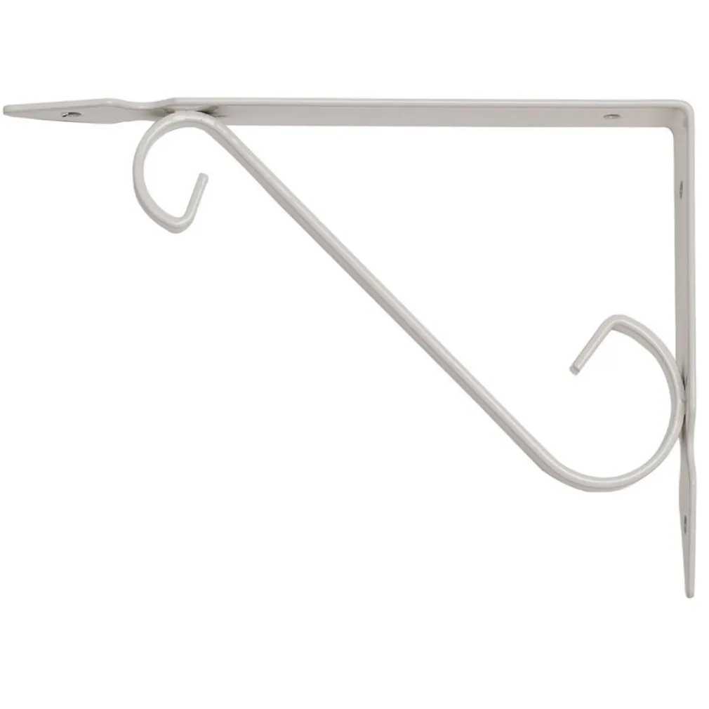 REGGIMENSOLA SUPPORTO STAFFA REGGI MENSOLA IN FERRO BATTUTO 14.5X11CM BIANCA