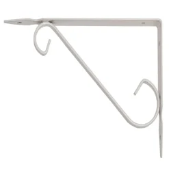 REGGIMENSOLA SUPPORTO STAFFA REGGI MENSOLA IN FERRO BATTUTO 29X24CM BIANCA