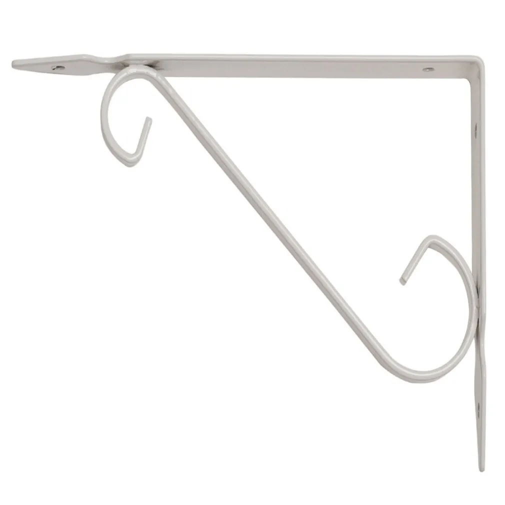 REGGIMENSOLA SUPPORTO STAFFA REGGI MENSOLA IN FERRO BATTUTO 29X24CM BIANCA