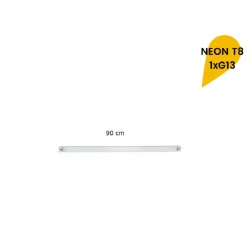 REGLETTE PLAFONIERA NEON LED T8 DA INTERNO TUBO G13 90 CM PARETE SOFFITTO T8-90A