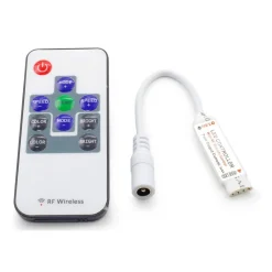RGB LED CONTROLLER RF WIRELESS CENTRALINA TELECOMANDO COLORI 5-24V 3x4A 12A