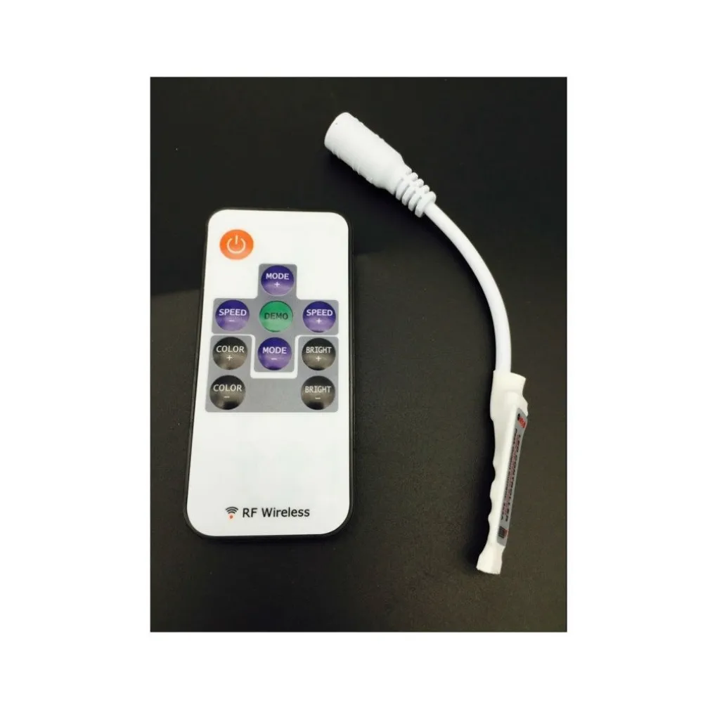 RGB LED CONTROLLER RF WIRELESS CENTRALINA TELECOMANDO COLORI 5-24V 3x4A 12A