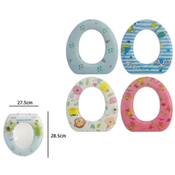 RIDUTTORE SEDILE SEGGIOLINO PER WC MORBIDO PER BAMBINI CON 4 MOTIVI A FANTASIA 59781