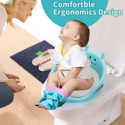 RIDUTTORE WC WATER PER BAMBINI SEDILE MORBIDO COPRIWATER COLORE AZZURRO CELESTE
