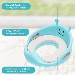 RIDUTTORE WC WATER PER BAMBINI SEDILE MORBIDO COPRIWATER COLORE AZZURRO CELESTE