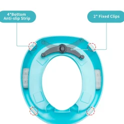 RIDUTTORE WC WATER PER BAMBINI SEDILE MORBIDO COPRIWATER COLORE AZZURRO CELESTE