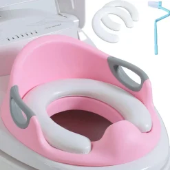 RIDUTTORE WC WATER PER BAMBINI SEDILE MORBIDO COPRIWATER COLORE ROSA BAMBINE