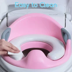 RIDUTTORE WC WATER PER BAMBINI SEDILE MORBIDO COPRIWATER COLORE ROSA BAMBINE