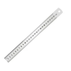 RIGHELLO METRO IN ACCIAIO INOX METALLO 1 MM A 25 CM RIGA SEGNATURA CM INCH 97763