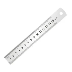 RIGHELLO METRO IN ACCIAIO INOX METALLO 1MM A 15CM RIGA SEGNATURA CM INCH 97761