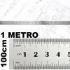 RIGHELLO METRO 1MM A 100CM METALLO ACCIAIO RIGA MULTIFUNZIONE SEGNATURA CM INCH