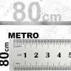 RIGHELLO METRO 1MM A 80CM METALLO ACCIAIO RIGA MULTIFUNZIONE SEGNATURA CM INCH
