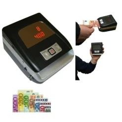 RILEVATORE BANCONOTE FALSE MONEY DETECTOR NEGOZIO PORTATILE RILEVA SOLDI