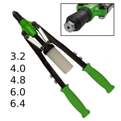 RIVETTATRICE MANUALE 450MM 5 TESTINE PER RIVETTI DA 3.2 4.0 4.8 6.0 6.4 JM-2001