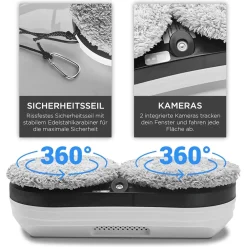 ROBOT PULIZIA FINESTRA CON SPRUZZO ACQUA INTELLIGENTE BIFACCIALE 5600PA CONTROLLO APP