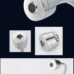 ROMPIGETTO AREATORE A DOPPIA FUNZIONE GETTO E DOCCINO PER RUBINETTO UNIVERSALE