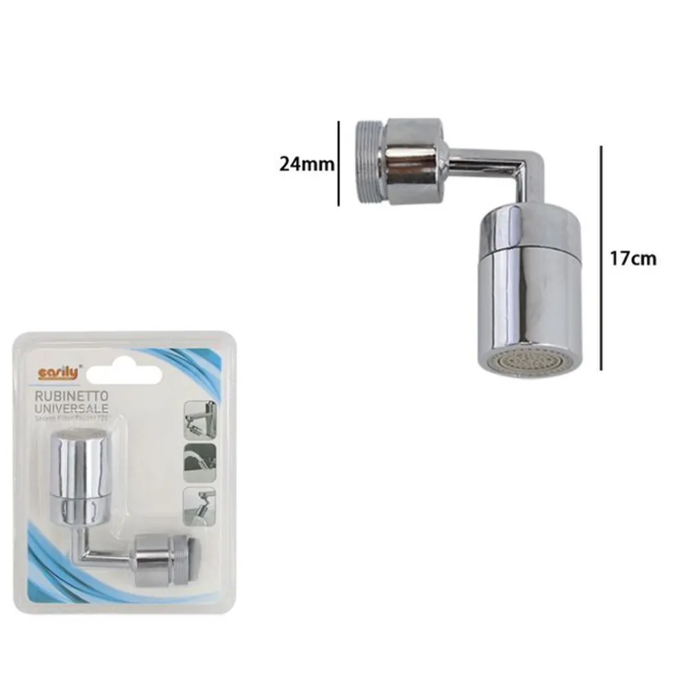 ROMPIGETTO RUBINETTO SNODABILE 720° UNIVERSALE AERATORE REGOLABILE FILTRO 87524