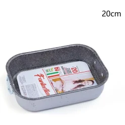 ROSTIERA TEGLIA RETTANGOLARE CON MANICI 20CM RIVESTIMENTO ANTIADERENTE ANTIGRAFFIO 056181