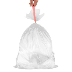 ROTOLI SACCHETTI BUSTE PER SPAZZATURA 115LT 72X105 CHIUSURA CON LACCETTO BIANCO