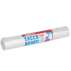 ROTOLI SACCHETTI BUSTE PER SPAZZATURA 115LT 72X105 CHIUSURA CON LACCETTO BIANCO
