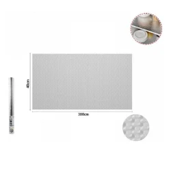 ROTOLO ADESIVO ALLUMINIO 40CMX3MT PER CASSETTI MOBILI ARMADI PARATI CUCINA 70501