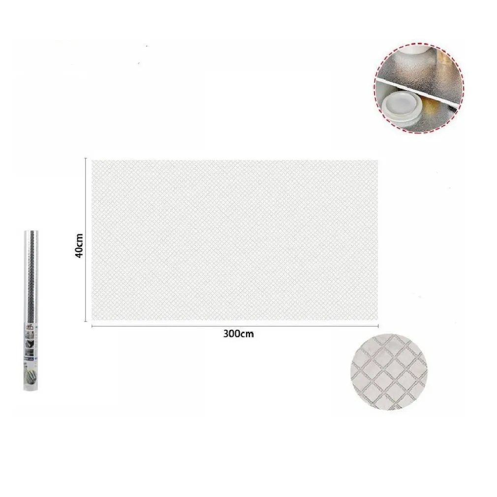 ROTOLO ADESIVO ALLUMINIO 40CMX3MT PER CASSETTI MOBILI ARMADI PARATI CUCINA 70505